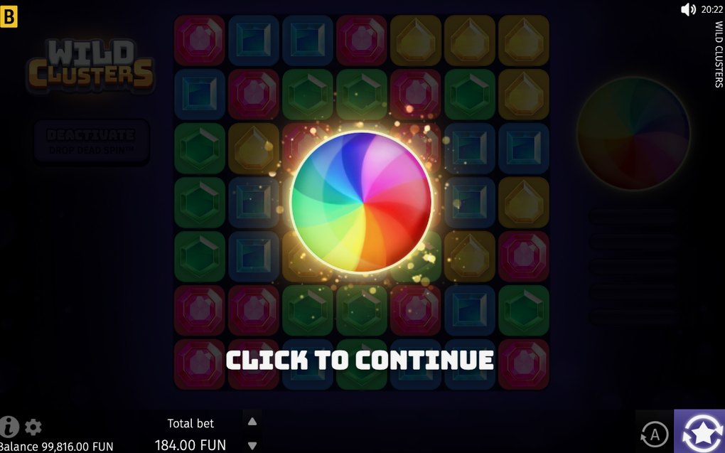 Wild Blast-läget med 3x3-brickan och multiplikatorer