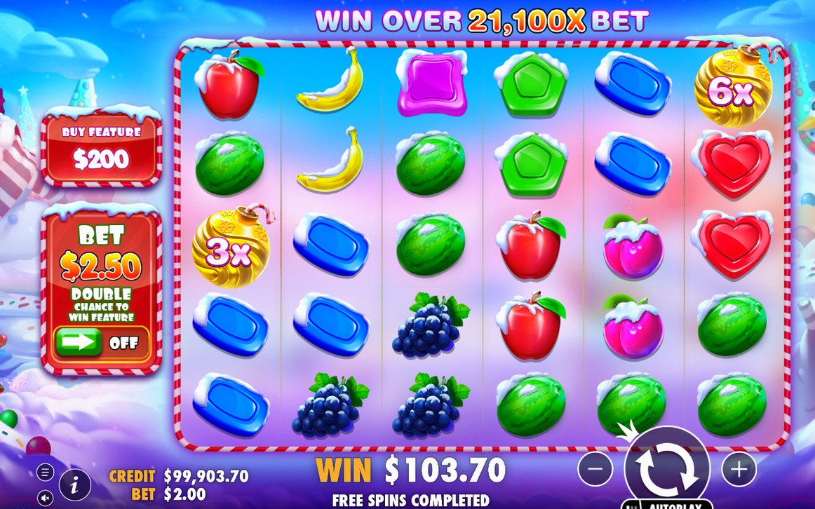 Free Spins med mörkblå bakgrund och glittrande partiklar
